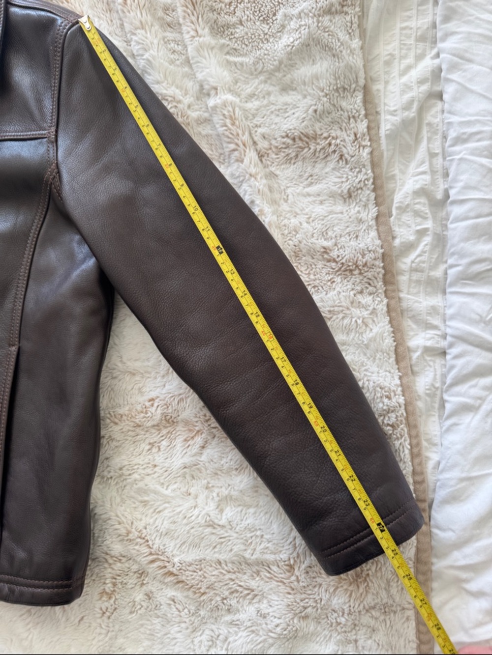 Wilsons Leather Men's Dark Brown Leather Bomber Jacket - Picture 12 of 13